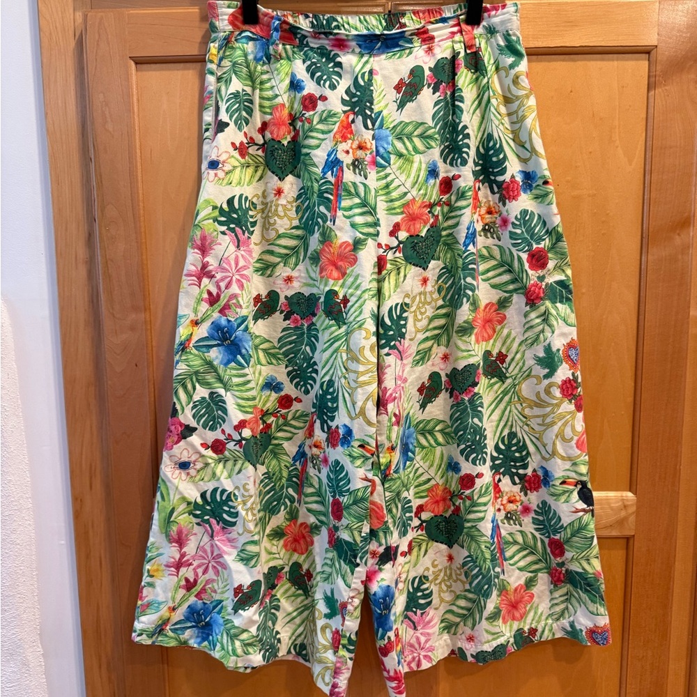 Miguelina Multicolor Floral Wide Leg Pants